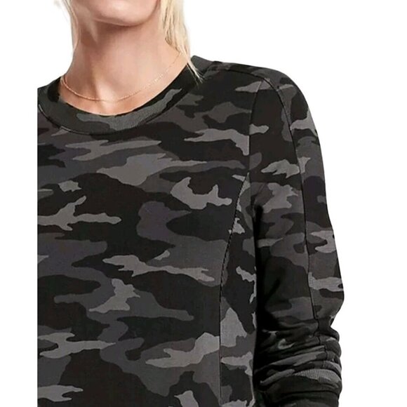 Athleta Balance Printed Dress Black Luxe Camo Pockets Crewneck Size XS - Picture 7 of 14